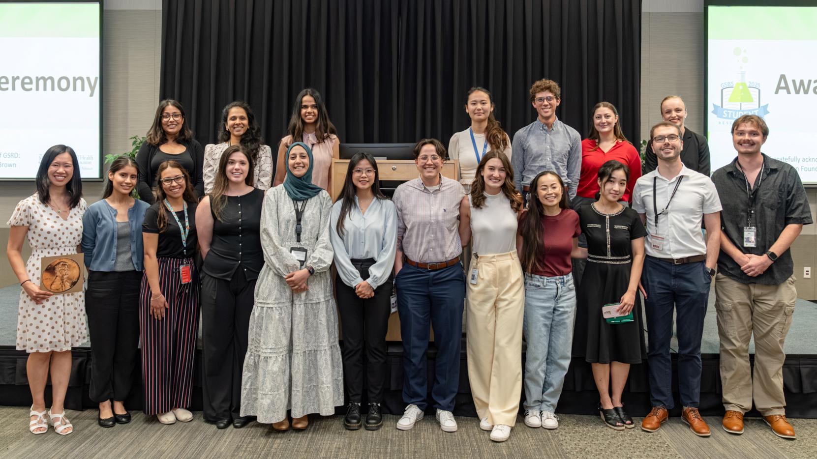 Competition winners standing for photo.