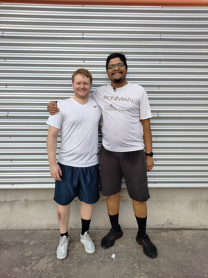 Spring 2022 Pickleball Doubles League Champs: Swami and James